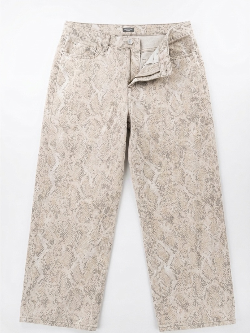 Target Wide Leg Jeans in Neutral Snake Print